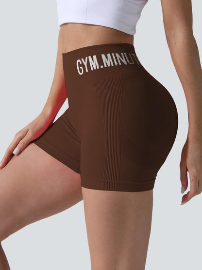 Hijesse Women'S Letter Print High Waist Athletic Shorts Breathable Comfortable High Stretch Yoga Gym Shorts for Indoor Outdoor Wear Black Girl Outfits